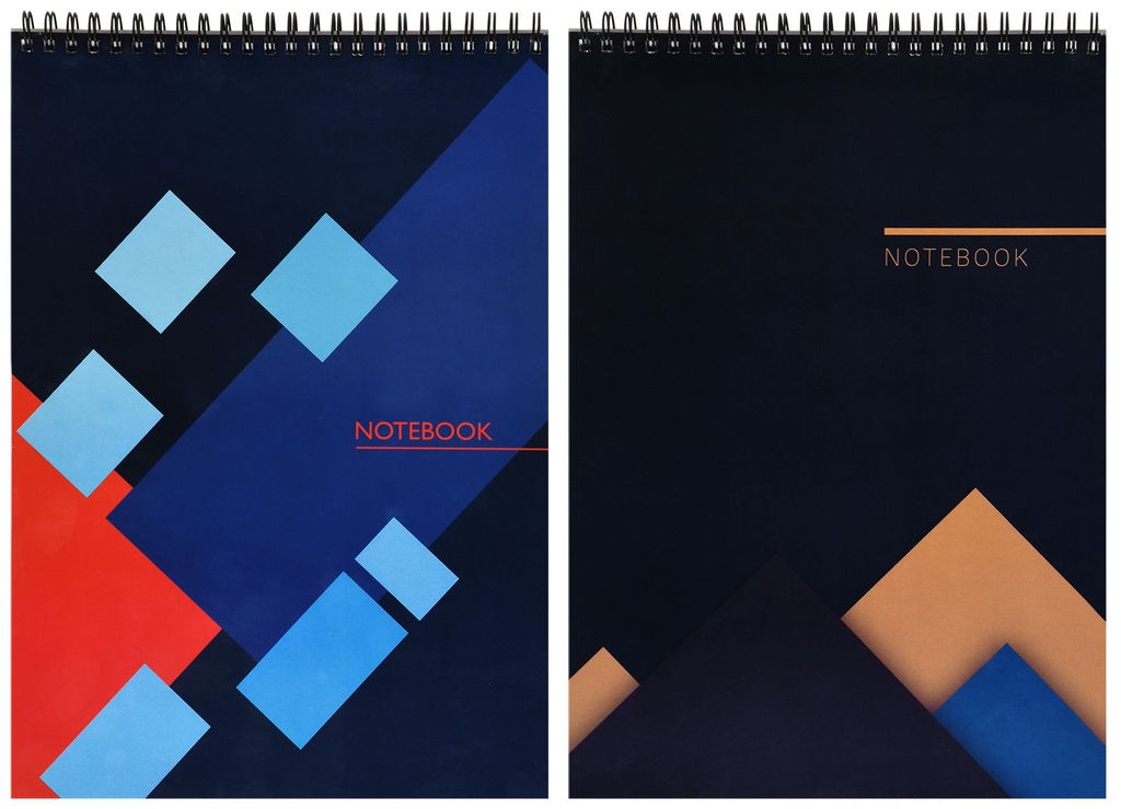 Блокнот А4 80 л. клетка INFORMAT FORM на гребне, мелованный картон, сплошной Уф-лак, налич...