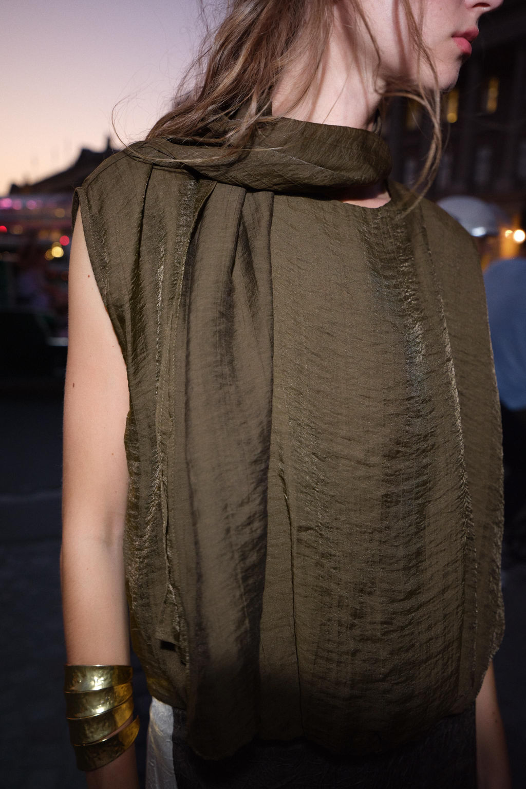 FLOWING TOP WITH SCARF - Zara фото 9