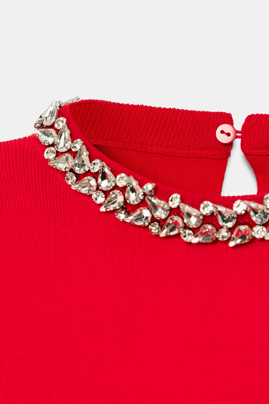 TOP HOMBRERAS CUELLO JOYA / Rojo - Zara фото 9