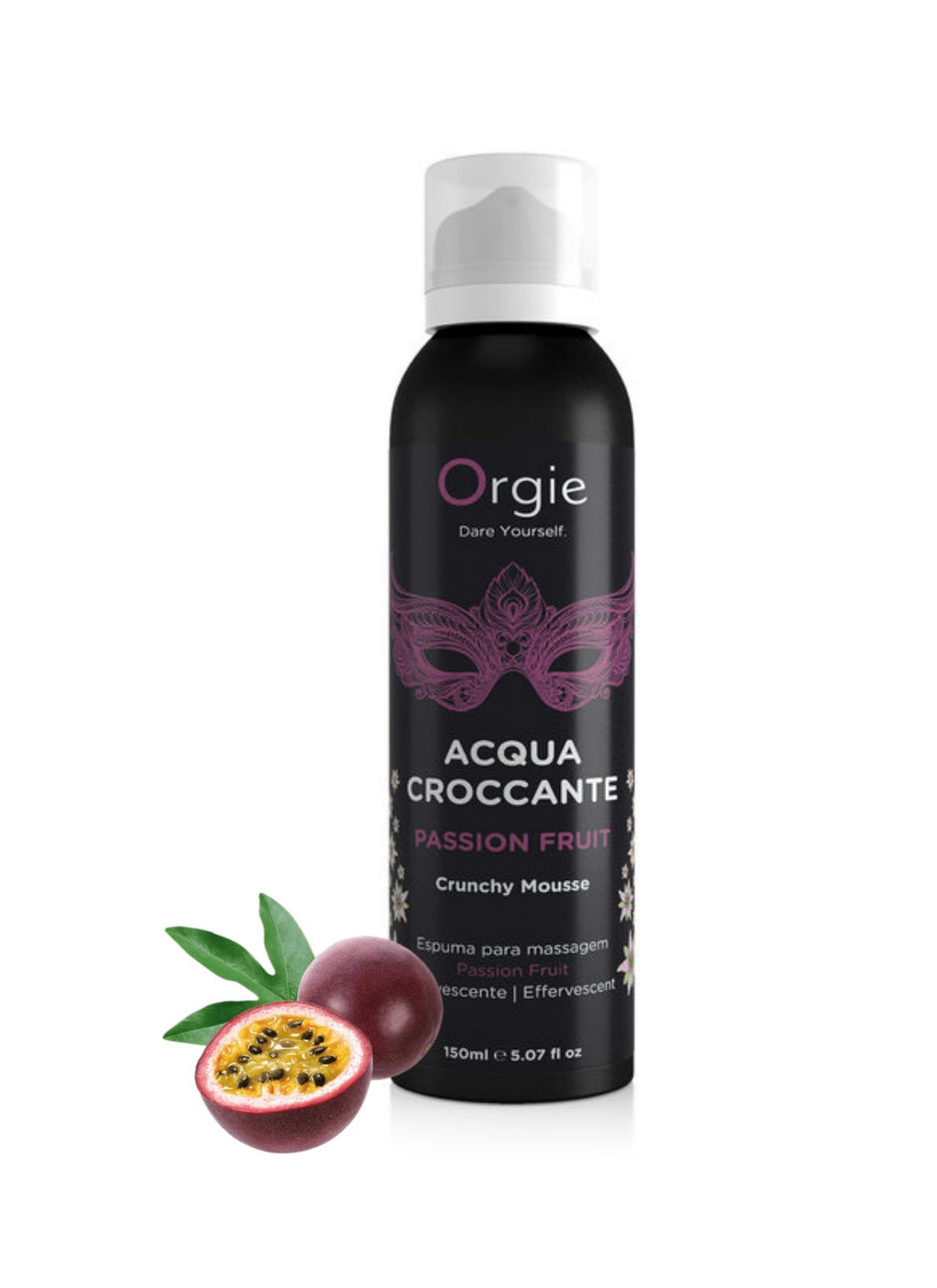 Шипучая пена для массажа Orgie Acqua Croccante, маракуйя (passion fruit), 150 мл