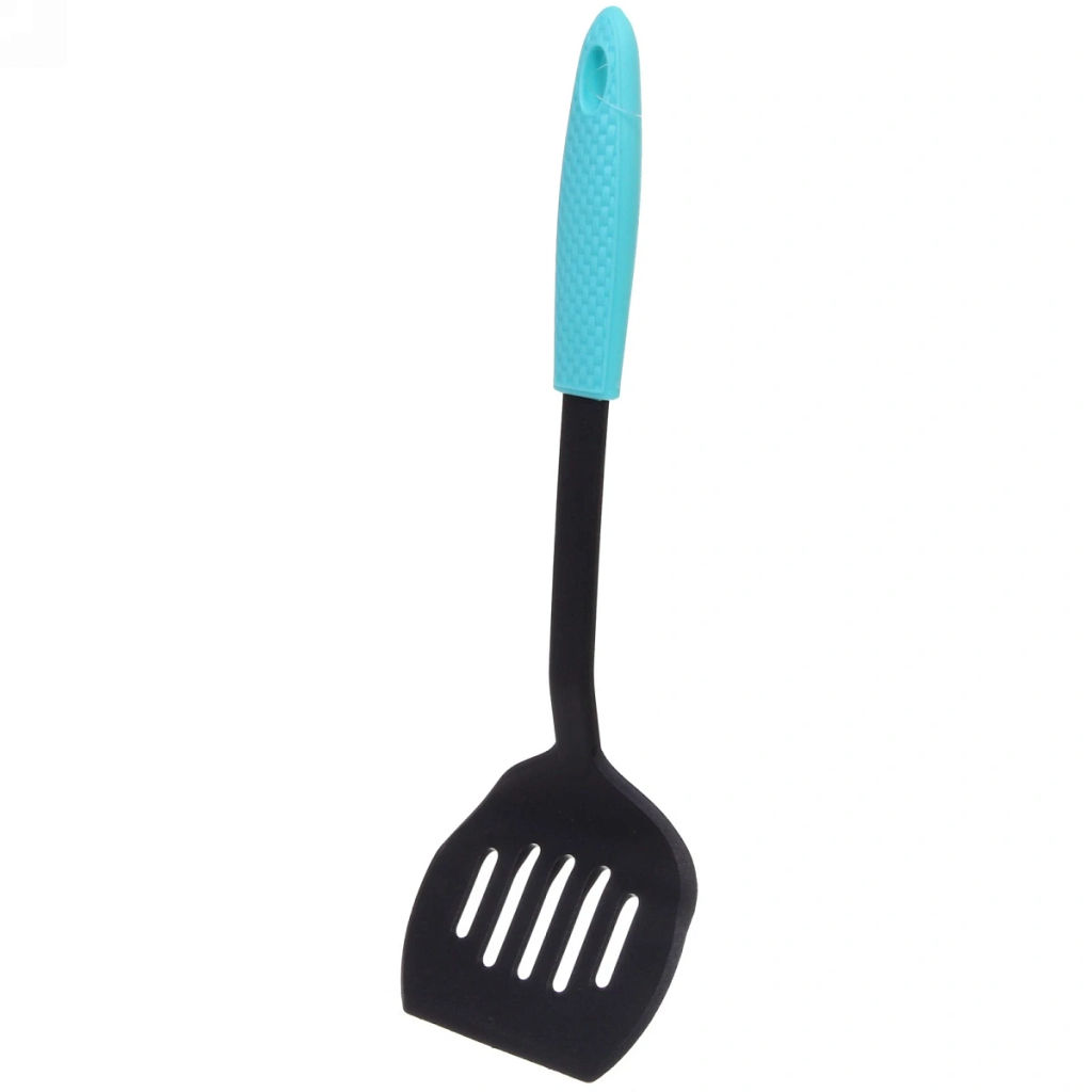 Цена за 5 шт. Лопатка кухонная пластиковая с прорезями "Гурман" полукруглая