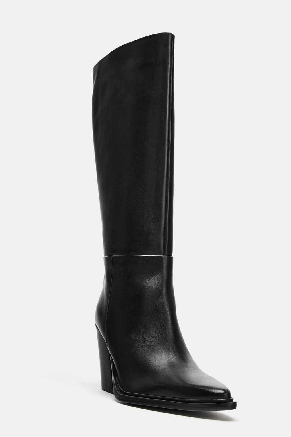 LEATHER COWBOY BOOTS - Zara фото 4