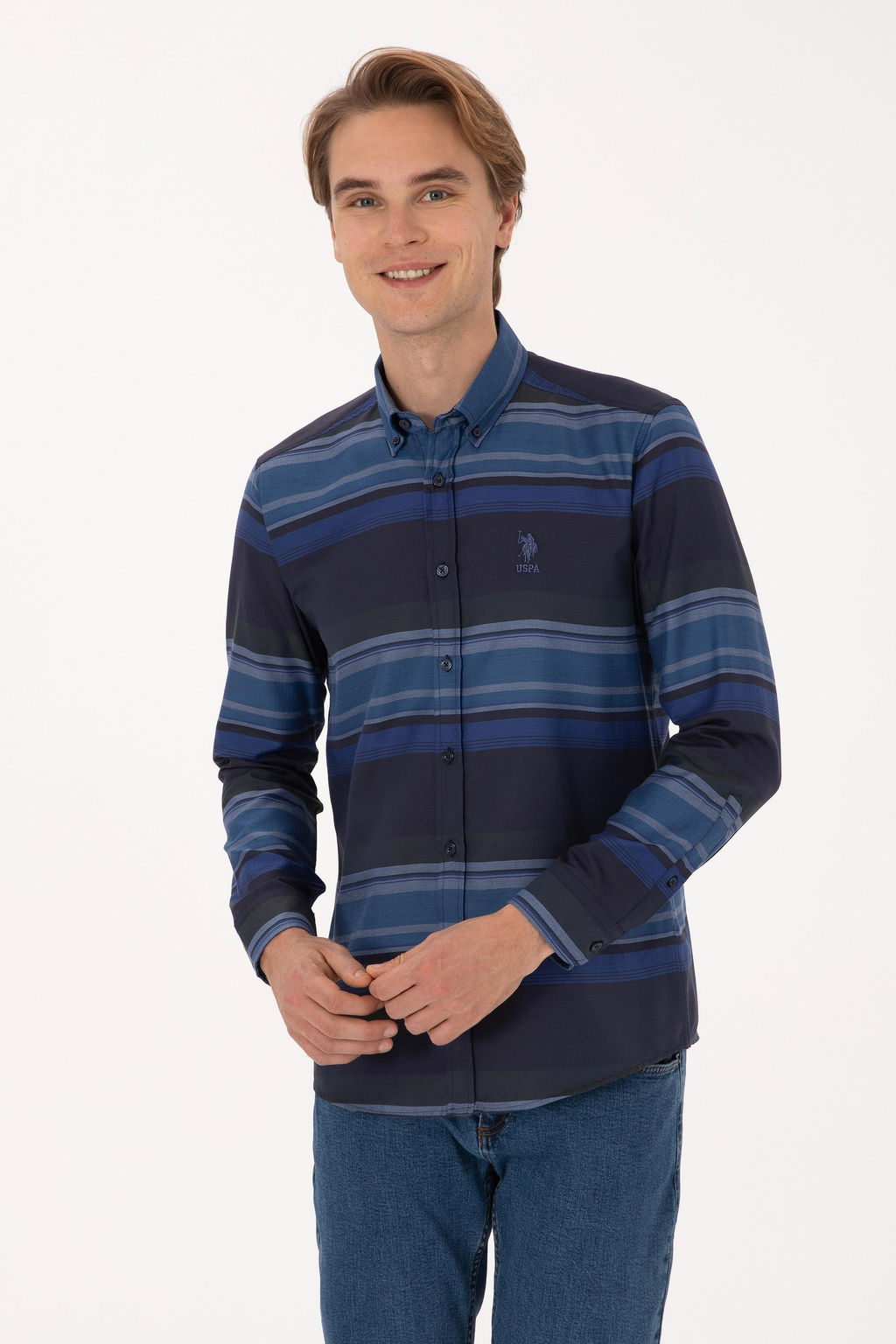 Erkek Lacivert Uzun Kollu G_mlek