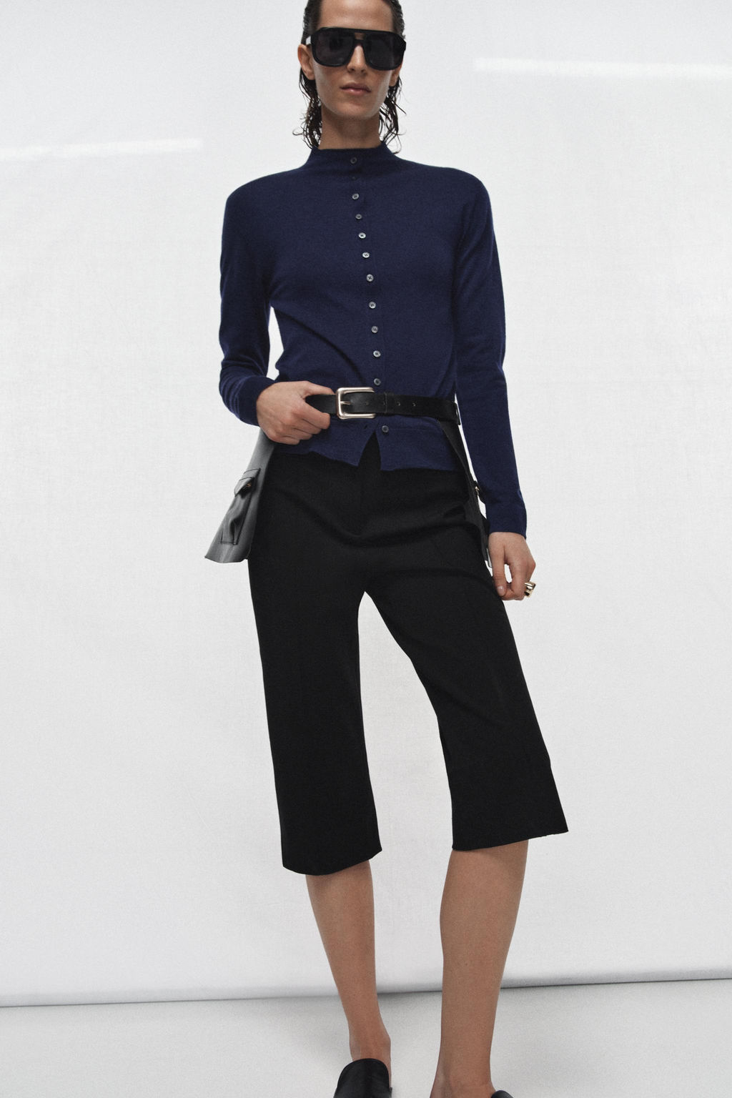 100% LEATHER SKIRT BELT WITH POCKETS