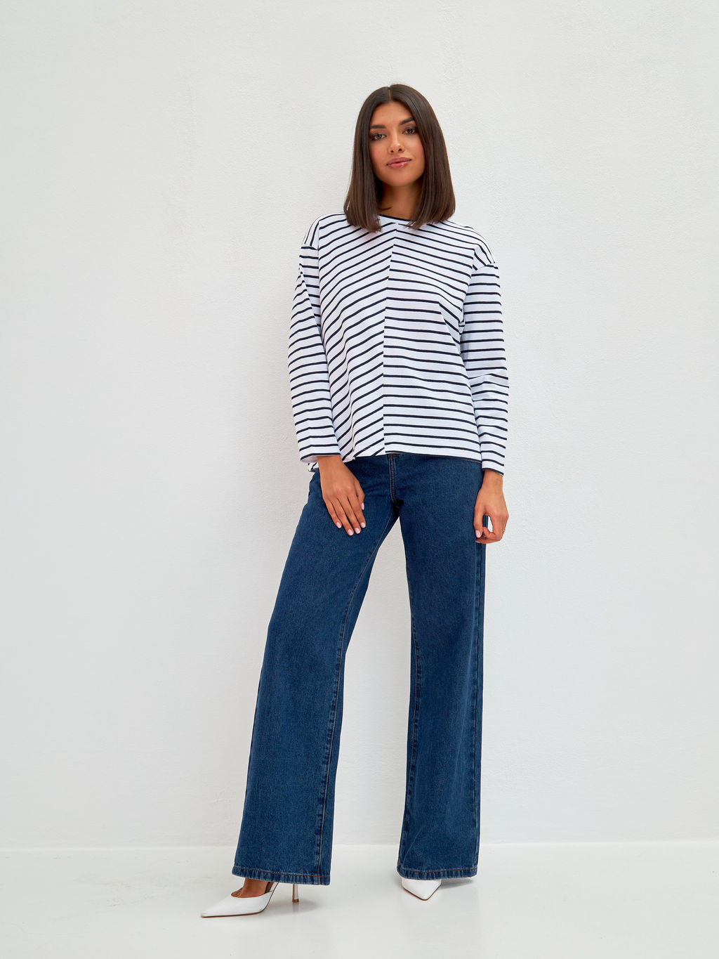 Джемпер женский KATHARINA KROSS KK-JP-0024K-UT20-синяя полоска  фото 4