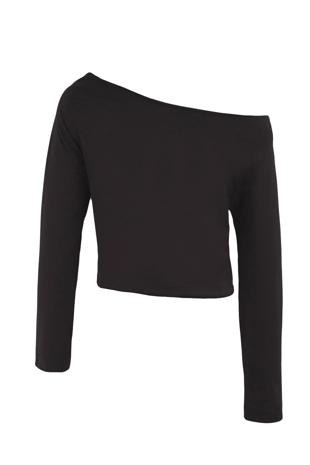 Teen Siyah-Beyaz %100 Pamuk Asimetrik Kay?k Yaka Relaxed/Rahat Kesim Orme T-Shirt TWOAW26TS00016