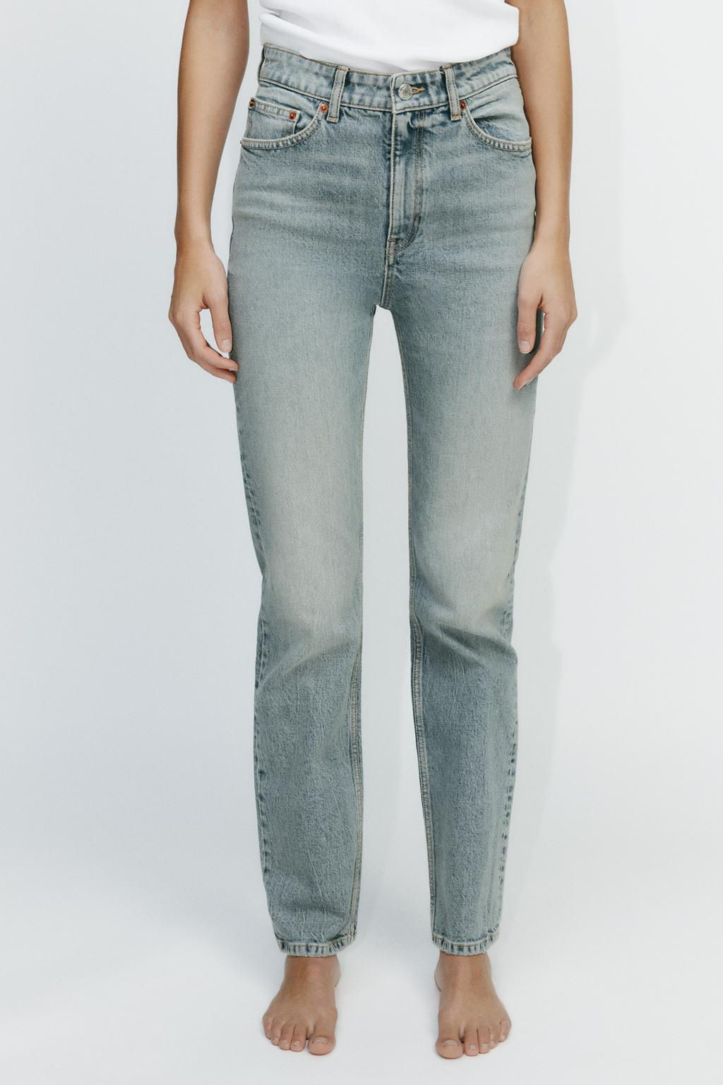 TRF STRAIGHT HIGH-WAIST JEANS - Zara фото 15