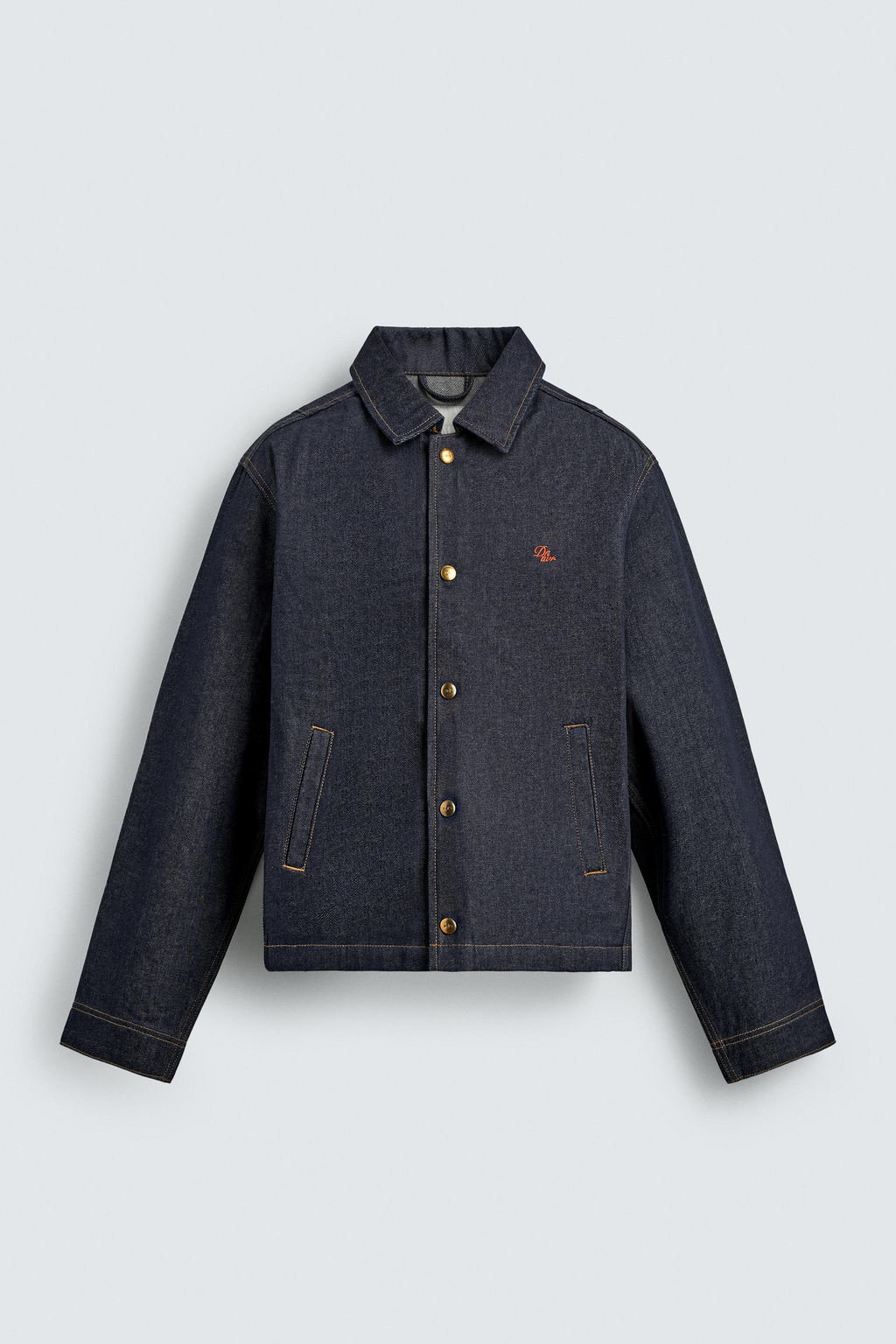 CAZADORA DENIM RELAXED FIT BORDADO / ?ndigo - Zara фото 8
