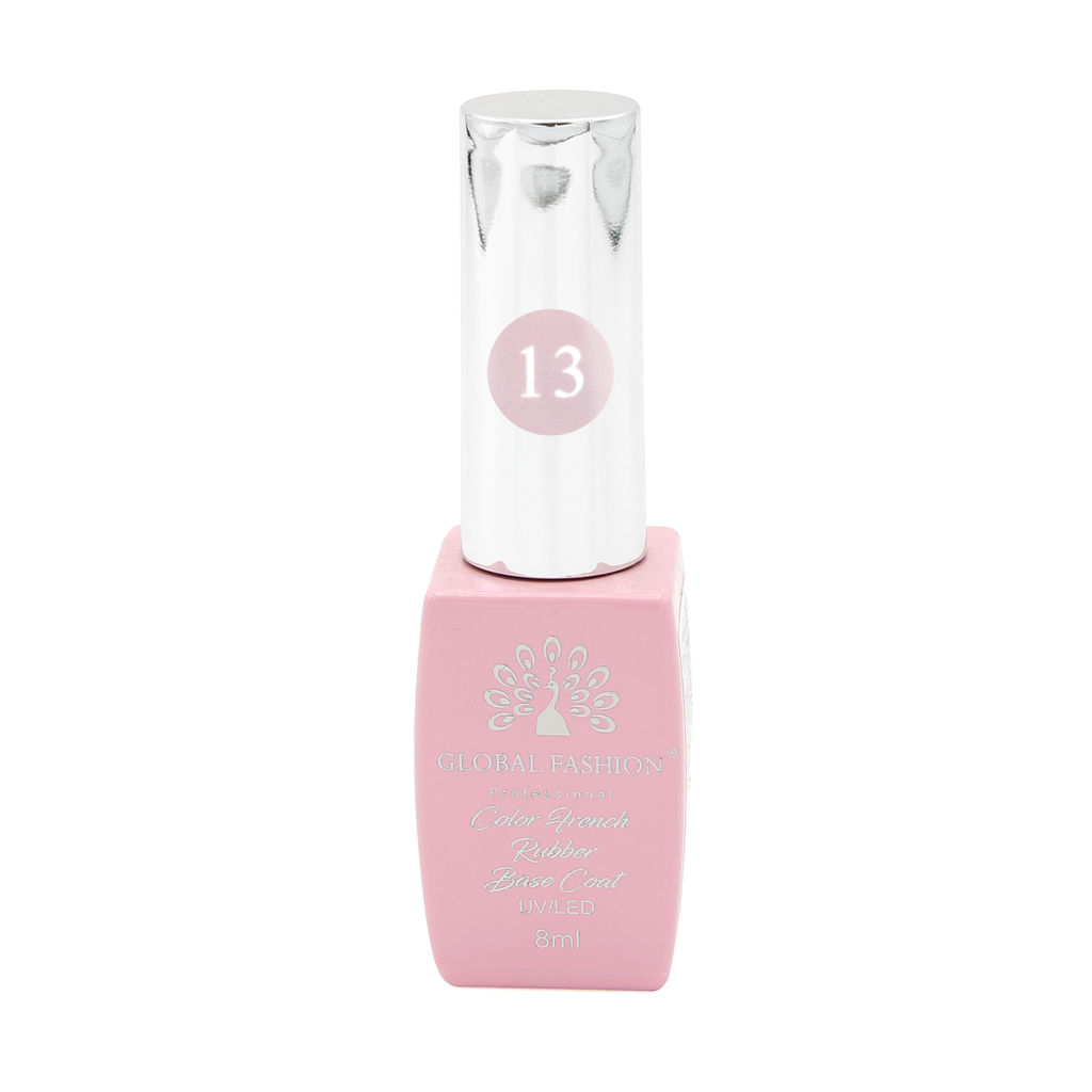 Цветная френч база для гель лака Global Fashion, Color French Base Coat 8 мл, 13  фото 6