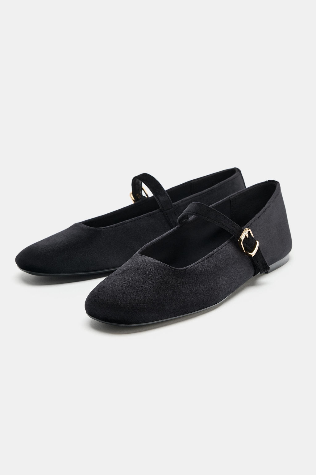 VELVET EFFECT BUCKLE BALLET FLATS - Zara фото 4