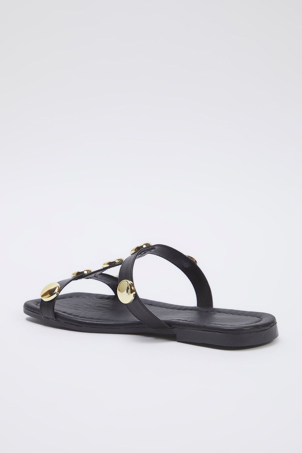 Trendyolmilla Shoes Siyah Gold Aksesuar Detayl? Kare Burun S?k Kad?n Terlik TAKSS25TE00012  фото 12