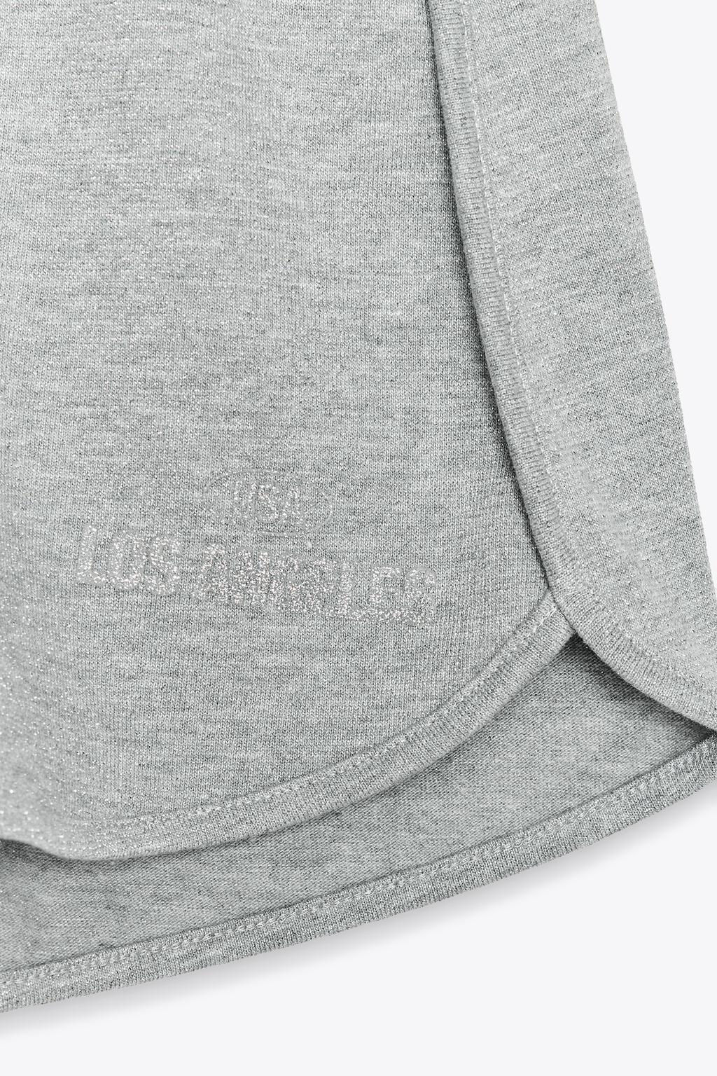 METALLIC THREAD FLEECE SHORTS - Zara фото 7