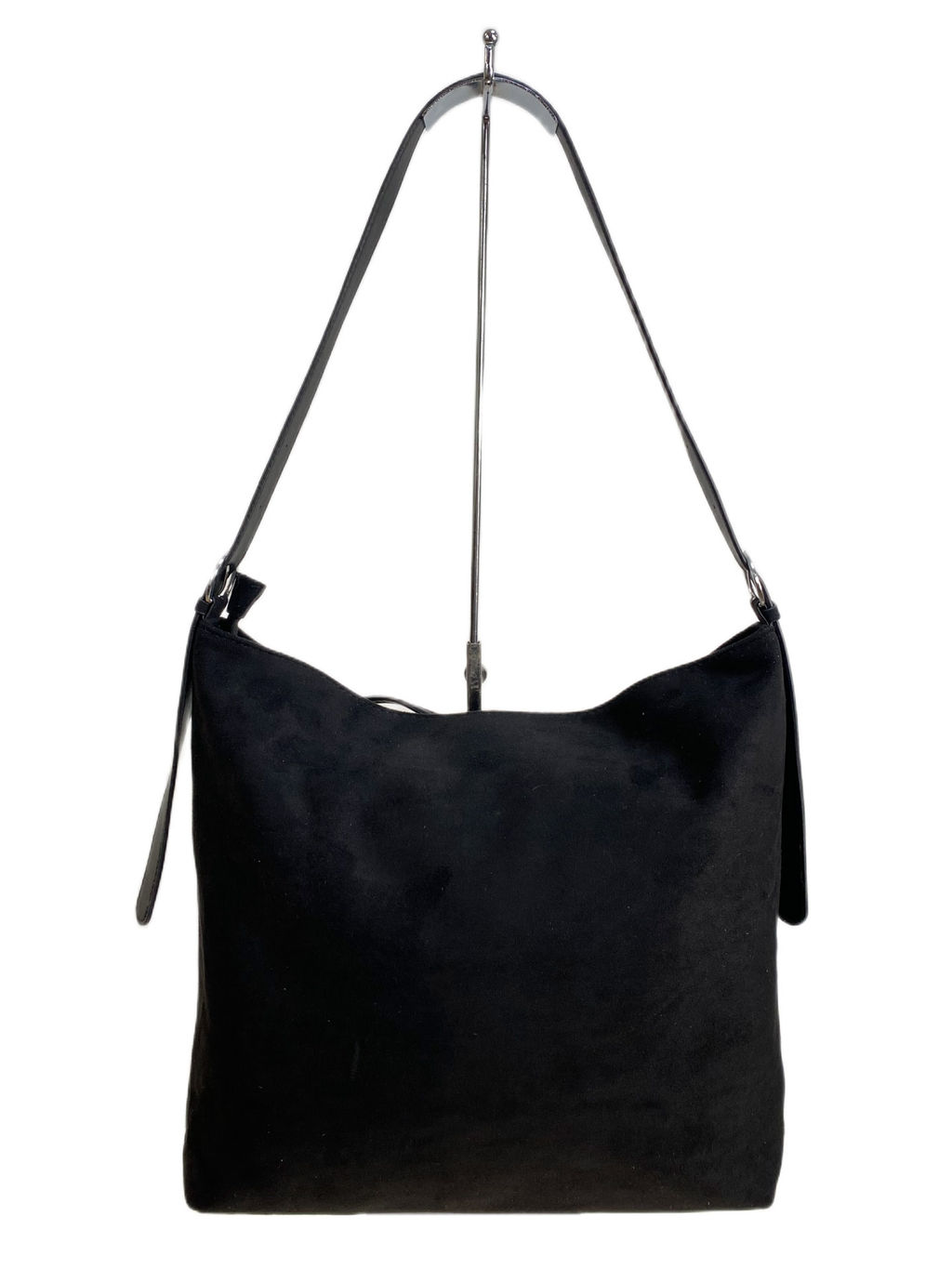 Женская сумка из искусственной замши, цвет черный - Greta фото 2