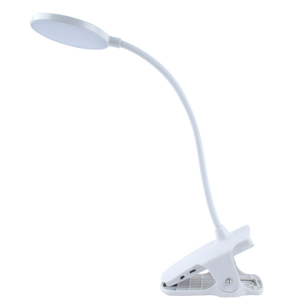 ULM-D605 4W/3000-6000K/DIM WHITE Светильник настольный светодиодный прищепка. Сенсорный выключатель. Диммер. Белый. TM Uniel