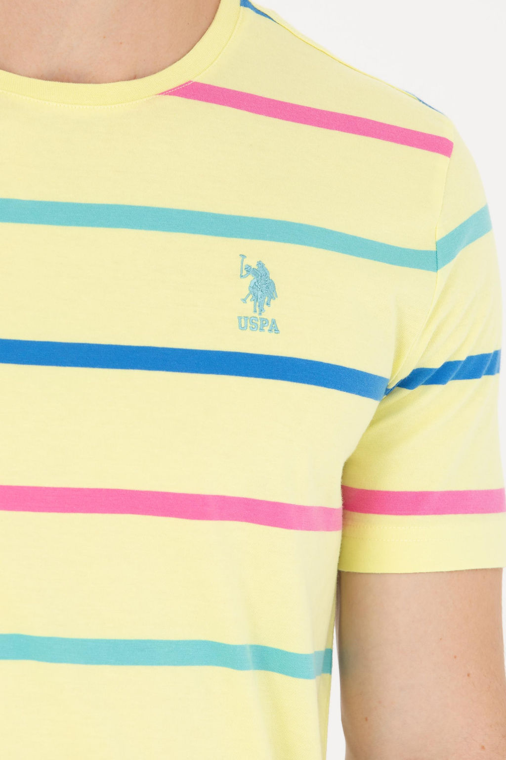 U. S. Polo Assn Мужская светло-желтая футболка с круглым вырезом - U.s. polo assn фото 7