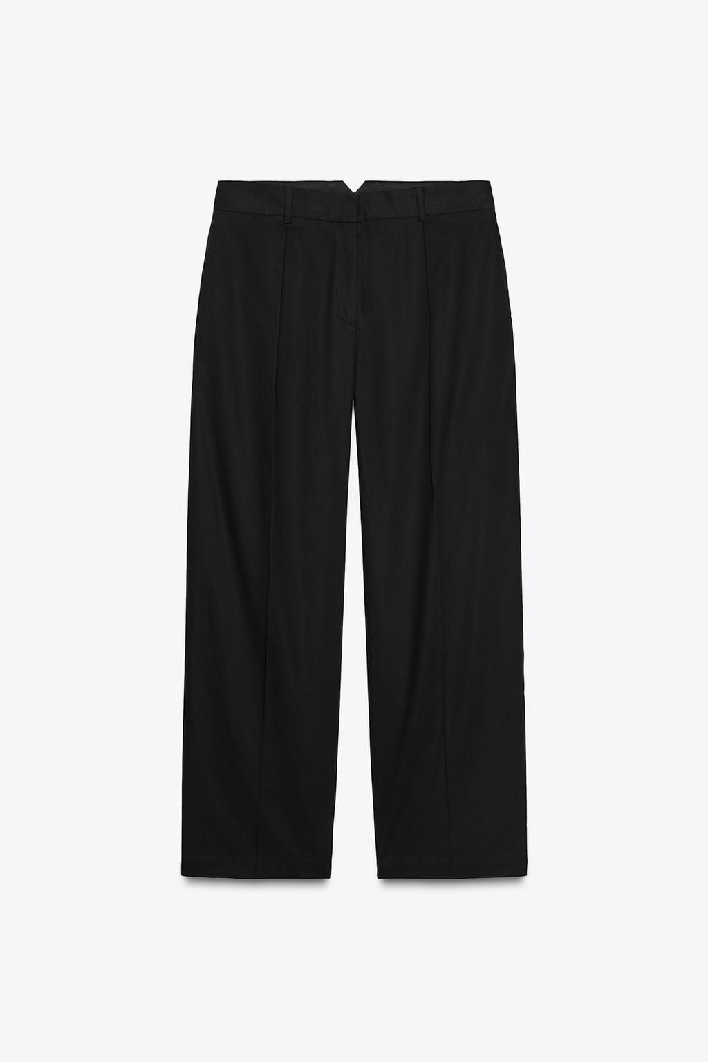 POPLIN TROUSERS WITH PLEATS - Zara фото 7