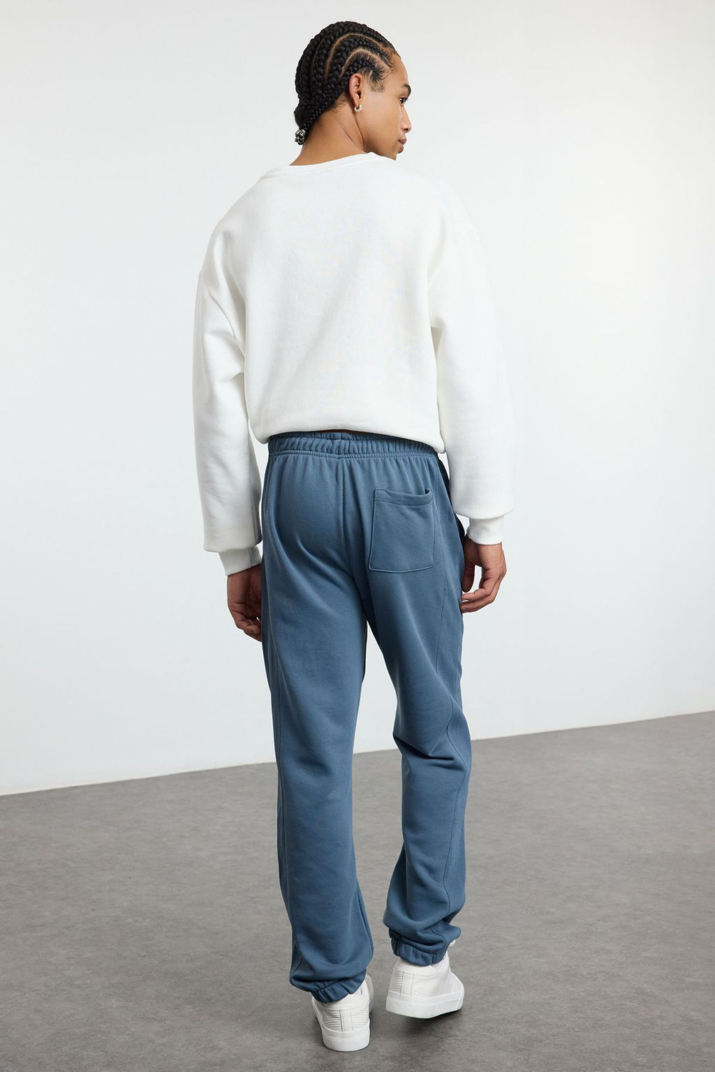 TRENDYOL MAN Indigo Oversize/Genis Kesim Kumas Mix Esofman Alt? TMNAW25EA00012 - Trendyolmilla фото 5