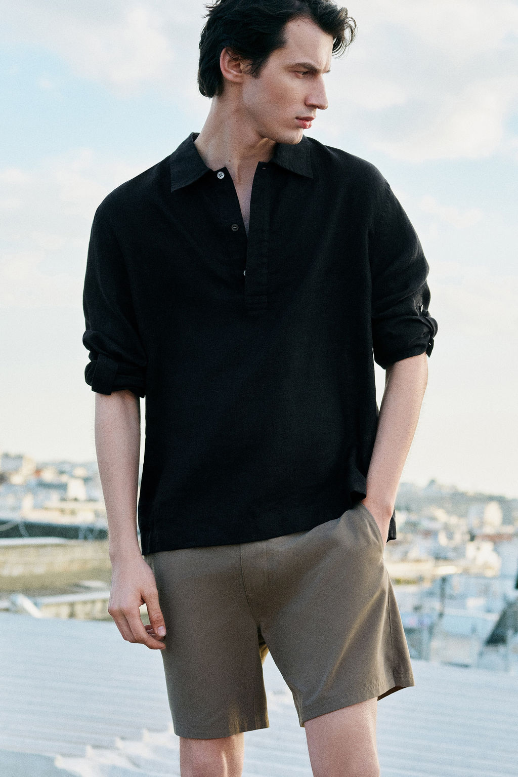 CAMISA DE LINO SIN BOTONES - H&m фото 7