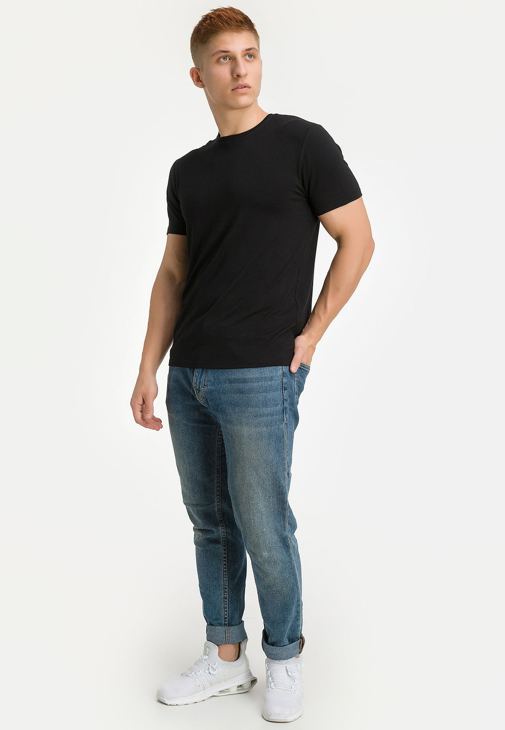 Футболка мужская короткий рукав GREG G145-V-90003 (черный)  фото 8