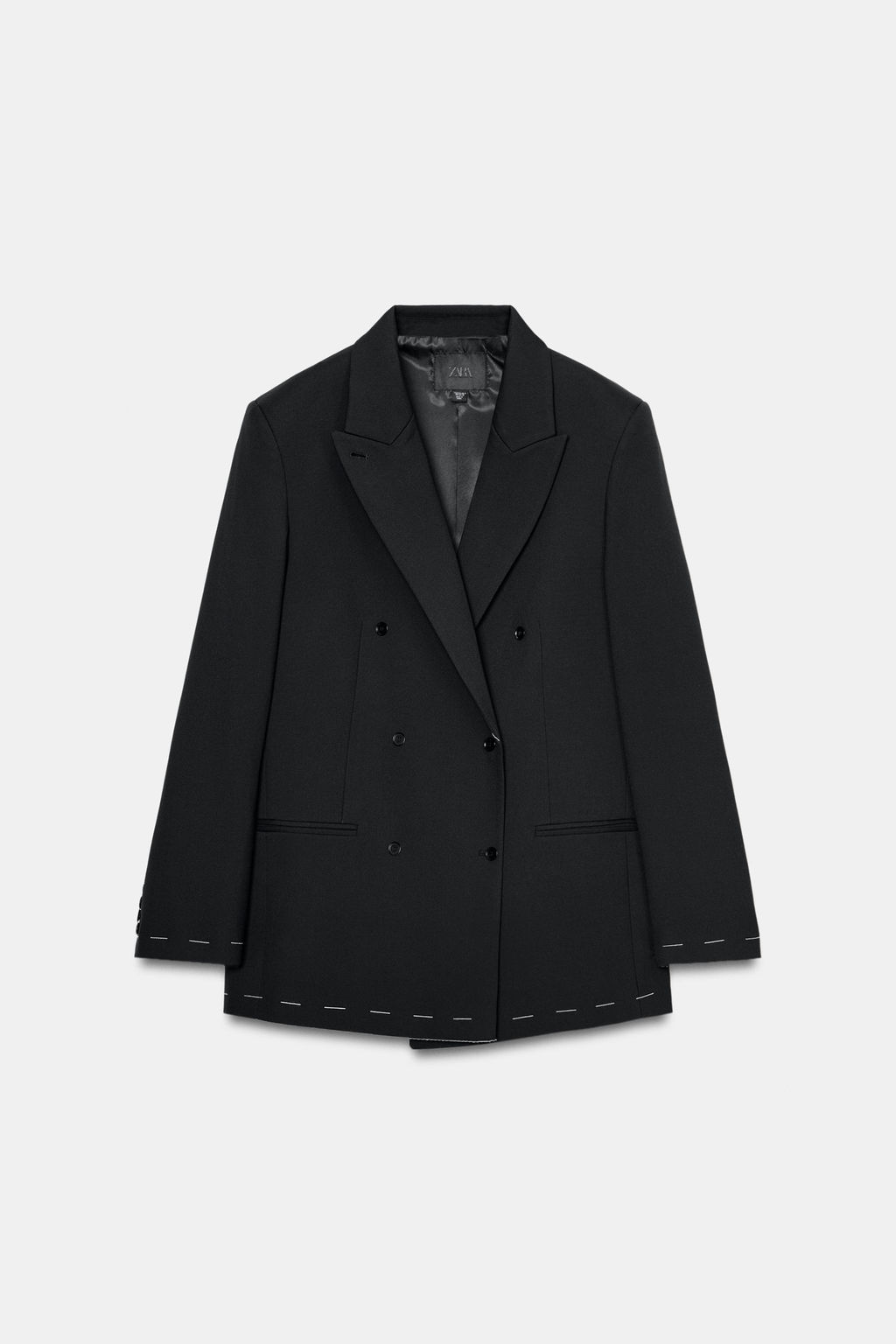 BLAZER OVERSIZE PESPUNTES / Negro - Zara фото 9