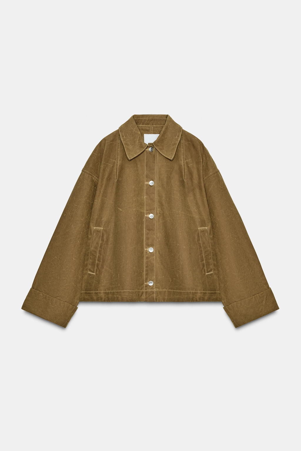 WAXED CAPE JACKET - Zara фото 5