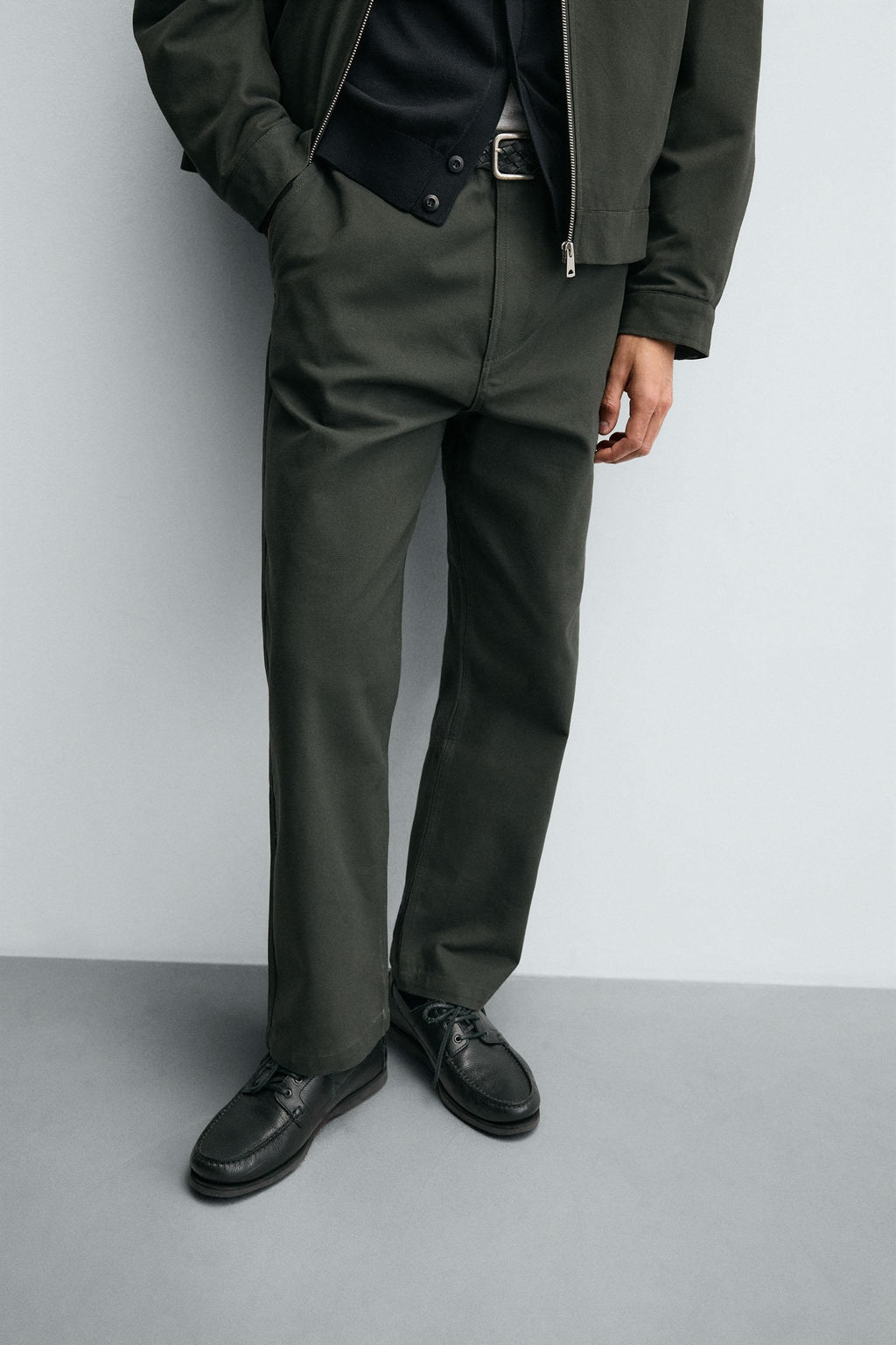 TEXTURED CANVAS TROUSERS - Zara фото 6
