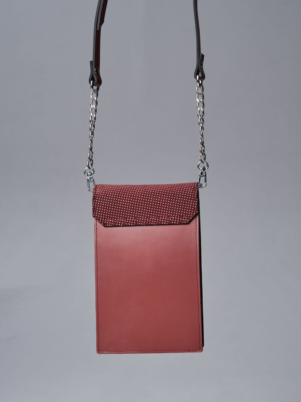 Сумка кожаная на плечо Deboro 30350 бордо