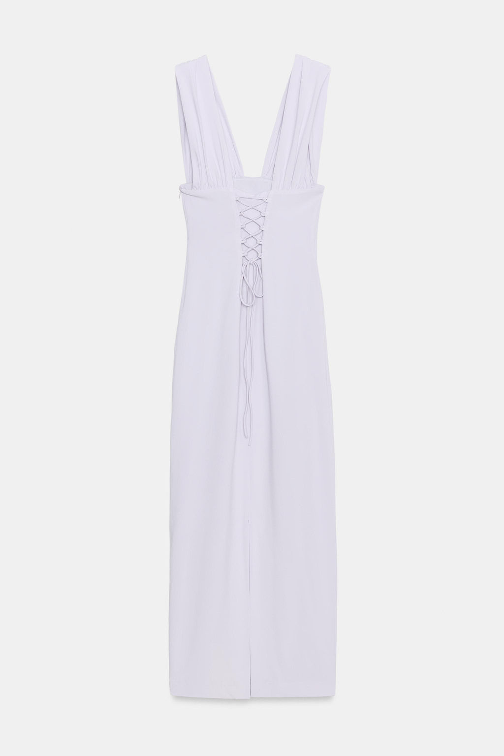 VESTIDO MIDI CORDONES / Lila - Zara фото 3