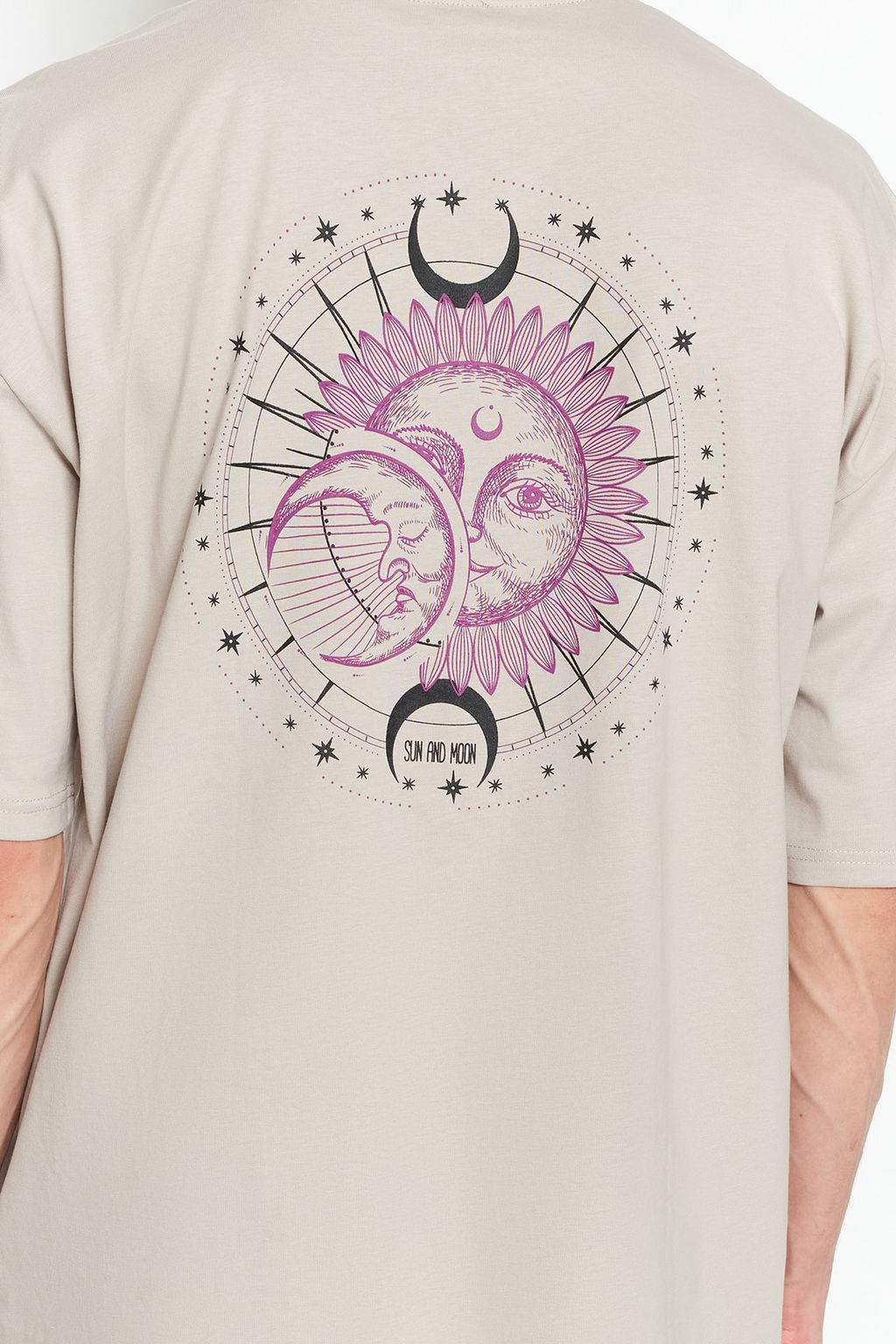 Tas Oversize/Genis Kesim %100 Pamuklu Mistik Bask?l? T-Shirt TMNSS23TS00165