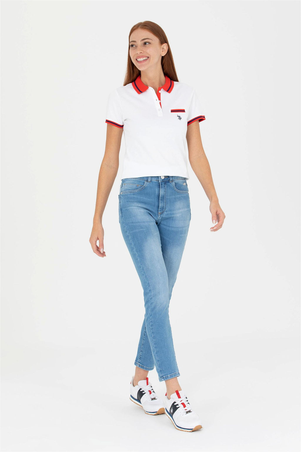 Женские синие джинсовые брюки - U.s. polo assn фото 8