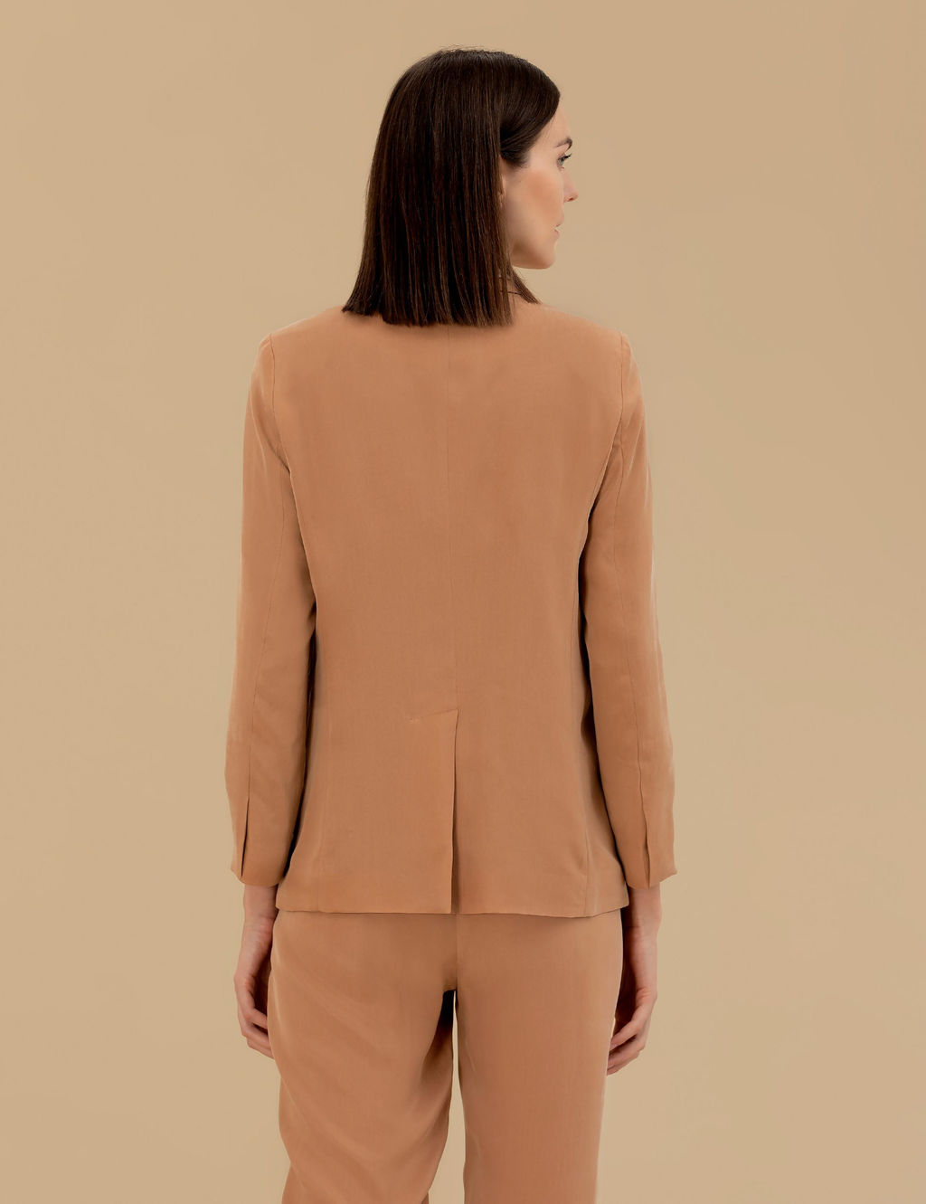 Kahverengi Kupro Regular Fit Ceket