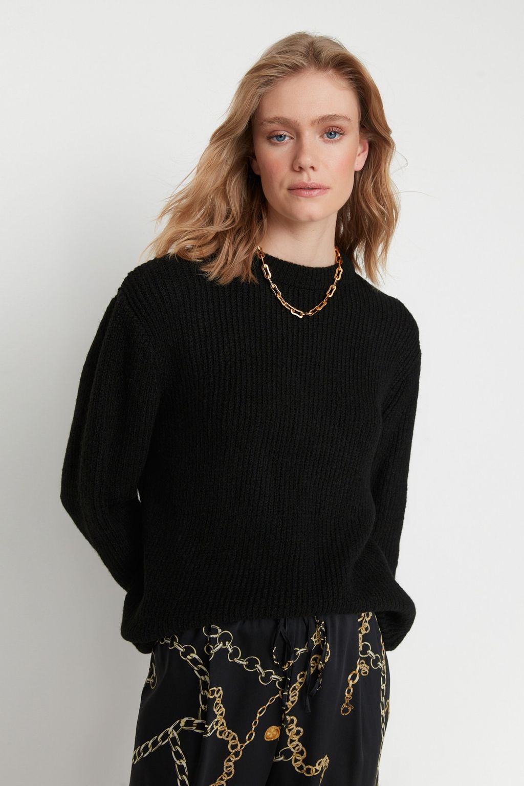 Tas Genis Kal?p Couple Yumusak Dokulu Basic Triko Kazak TWOAW20FV0142 - Trendyolmilla фото 20