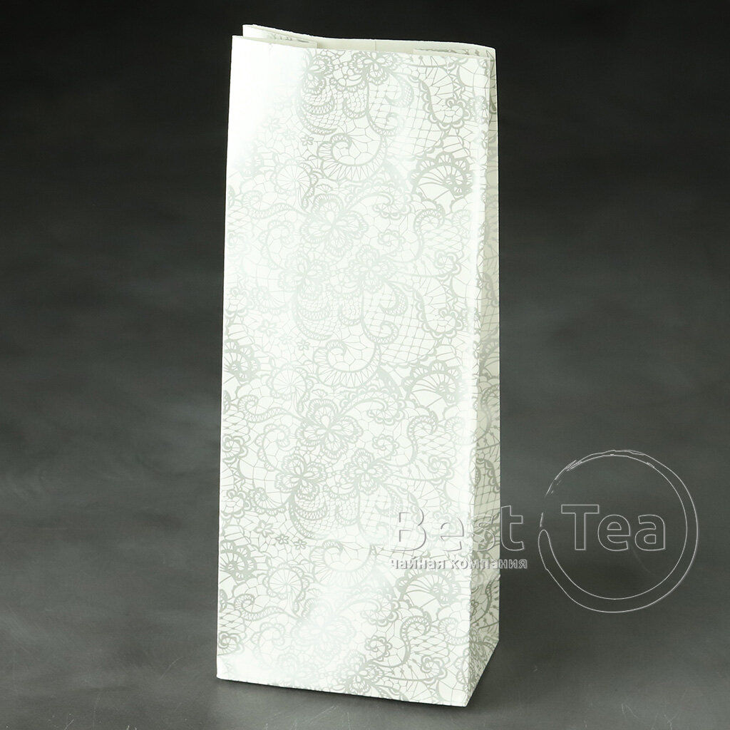 250 г Пакет трехслойный Кружева серебро 80*50*205 упак.100шт