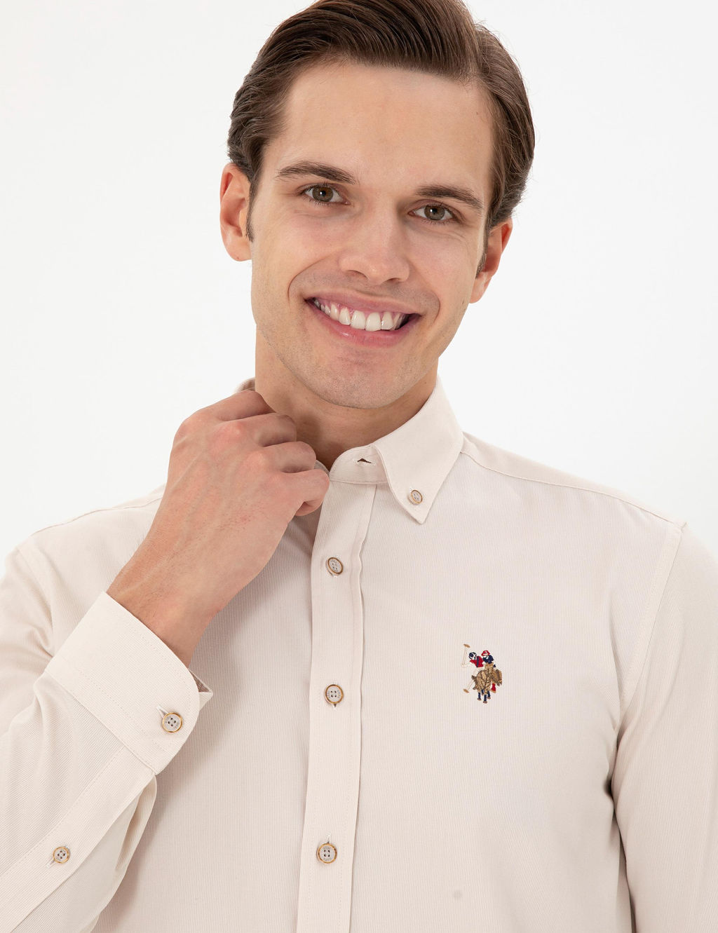 Мужская рубашка с длинным рукавом Stone - U.s. polo assn фото 2