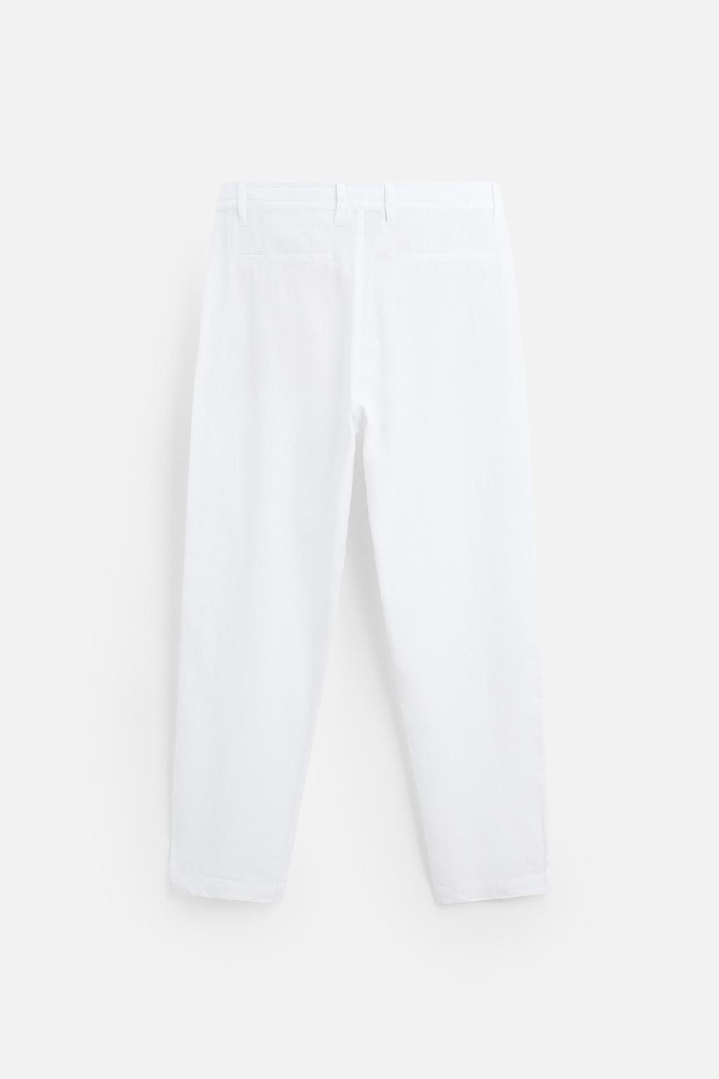 LINEN BLEND TROUSERS - Zara фото 16
