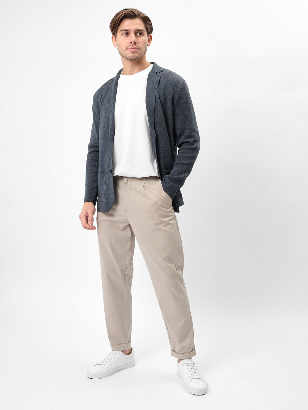 Кардиган мужской GREG G136-KF-деним 630  фото 2