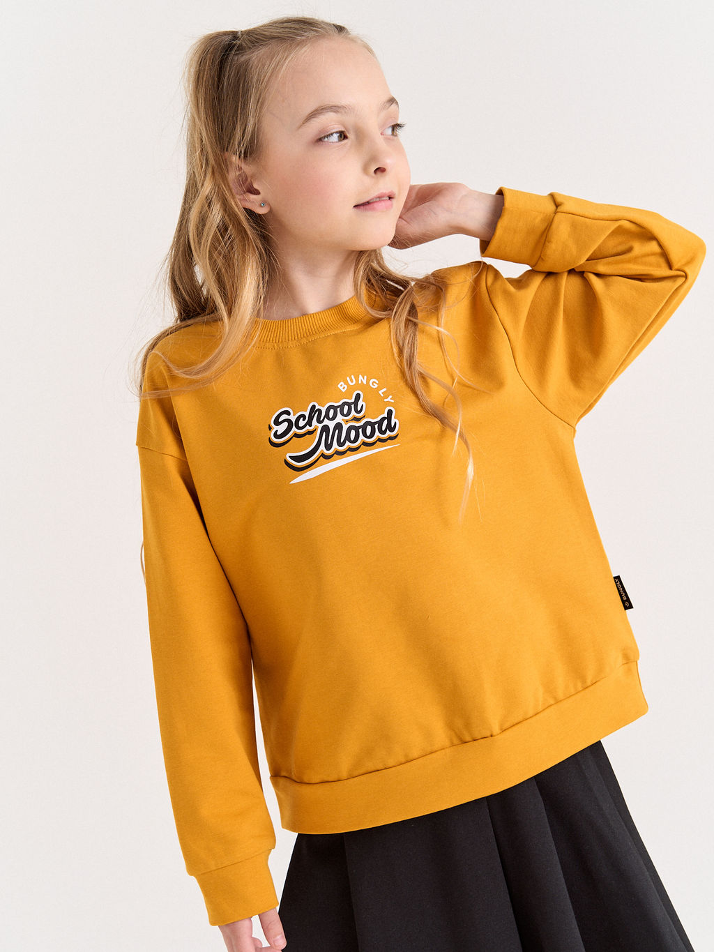 Свитшот облегченный "Горчица" с принтом 7+