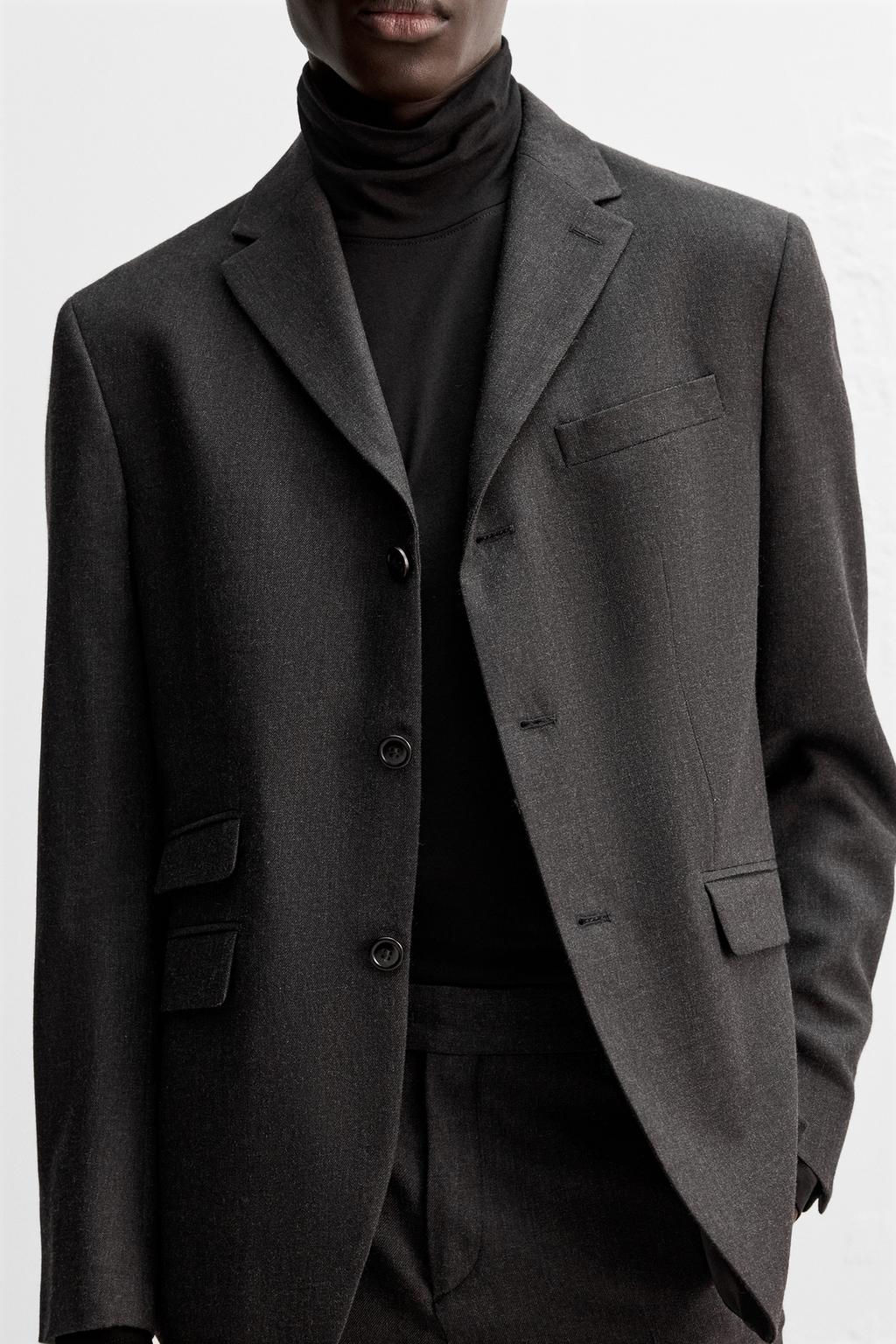 100% WOOL SUIT BLAZER - Zara фото 6