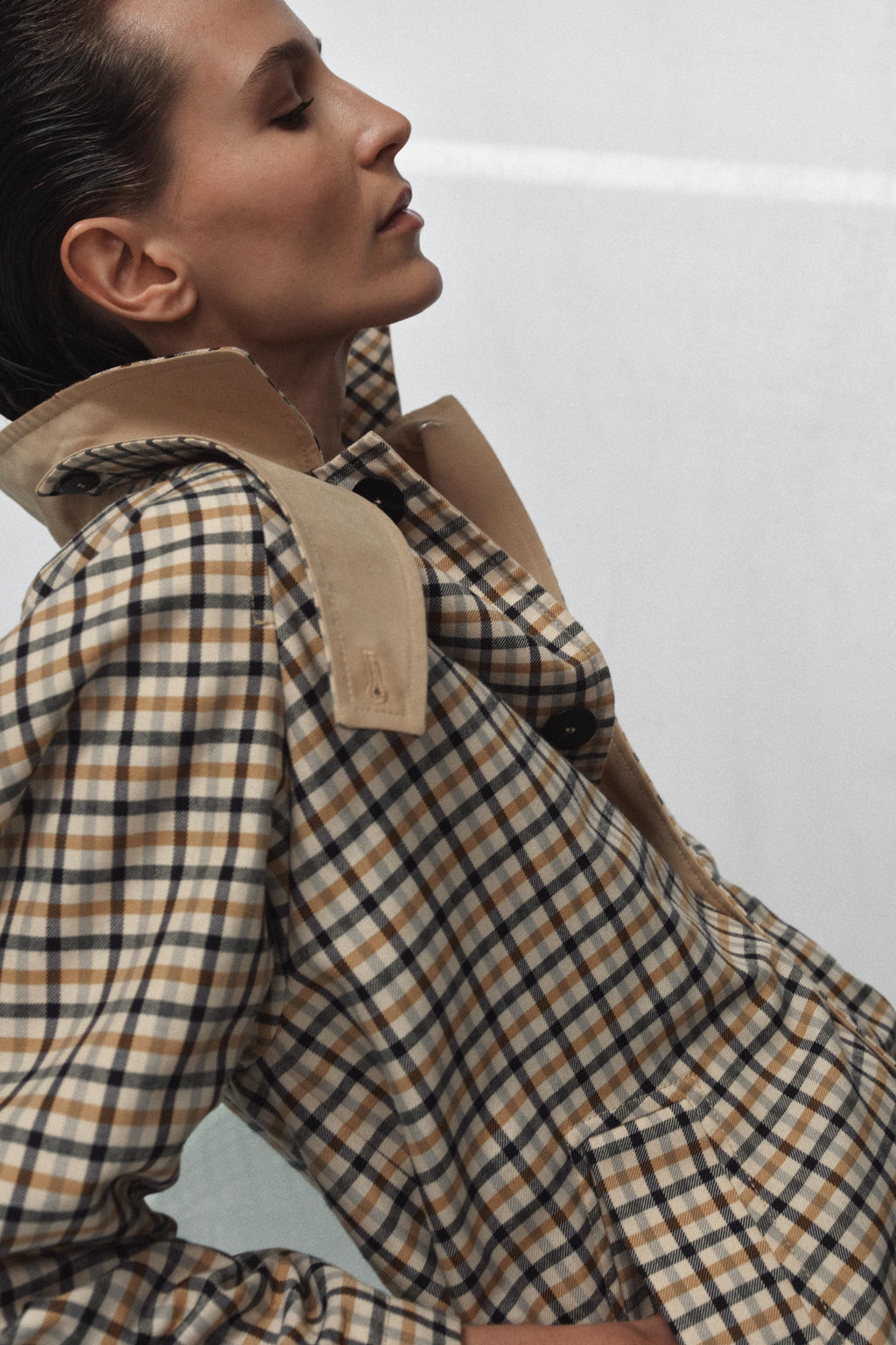 ZW COLLECTION REVERSIBLE CHECKS TRENCH COAT - Zara фото 16