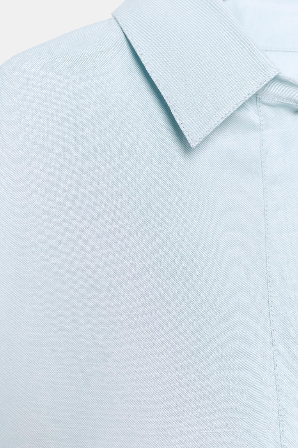 CAMISA T?NICA CON LINO ZW COLLECTION / Azul claro - Zara фото 6