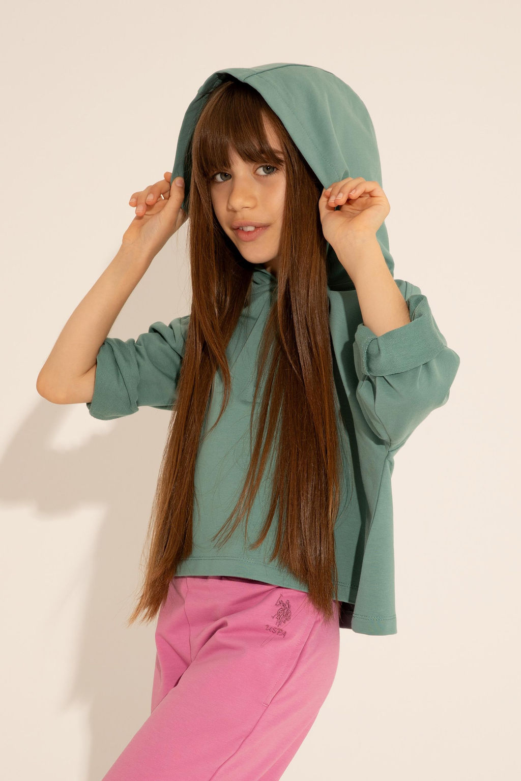 U. S. Polo Assn Мятная толстовка с капюшоном для девочек - U.s. polo assn фото 10