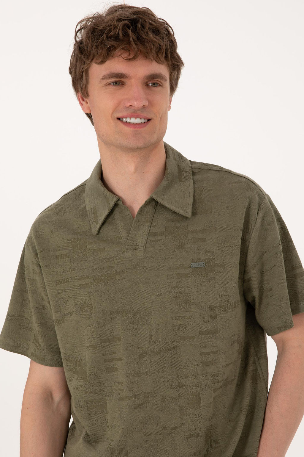 Erkek Comfort Fit Ka__k Yaka Koyu Haki Ti__rt Sepette S_rpriz _ndirim - U.s. polo assn фото 2