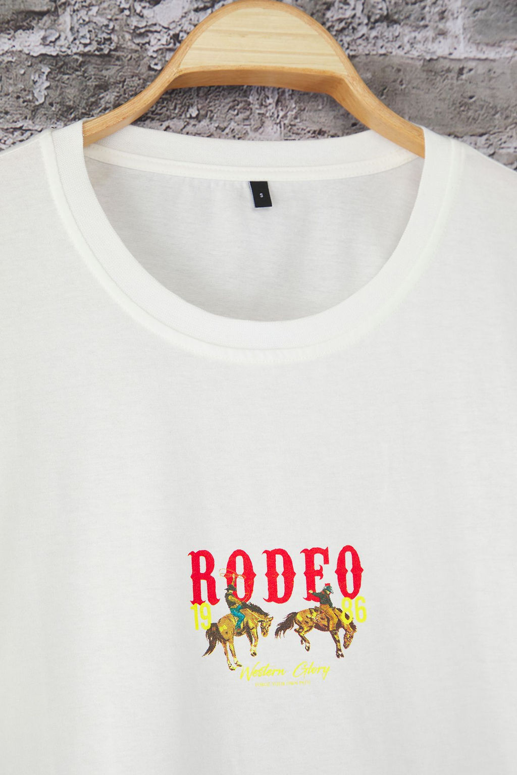 TRENDYOL MAN Siyah Oversize/Genis Kesim Rodeo Bask?l? T-Shirt TMNSS25TS00135 - Trendyolmilla фото 7