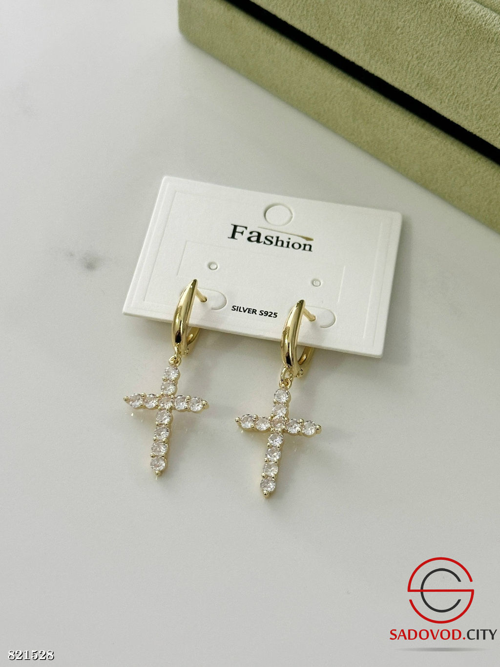 Серьги крестики из мединской стали