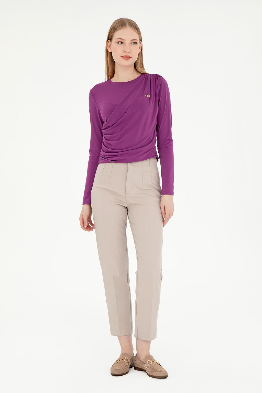 Женский фиолетовый свитшот Неожиданная скидка в корзине - U.s. polo assn фото 11