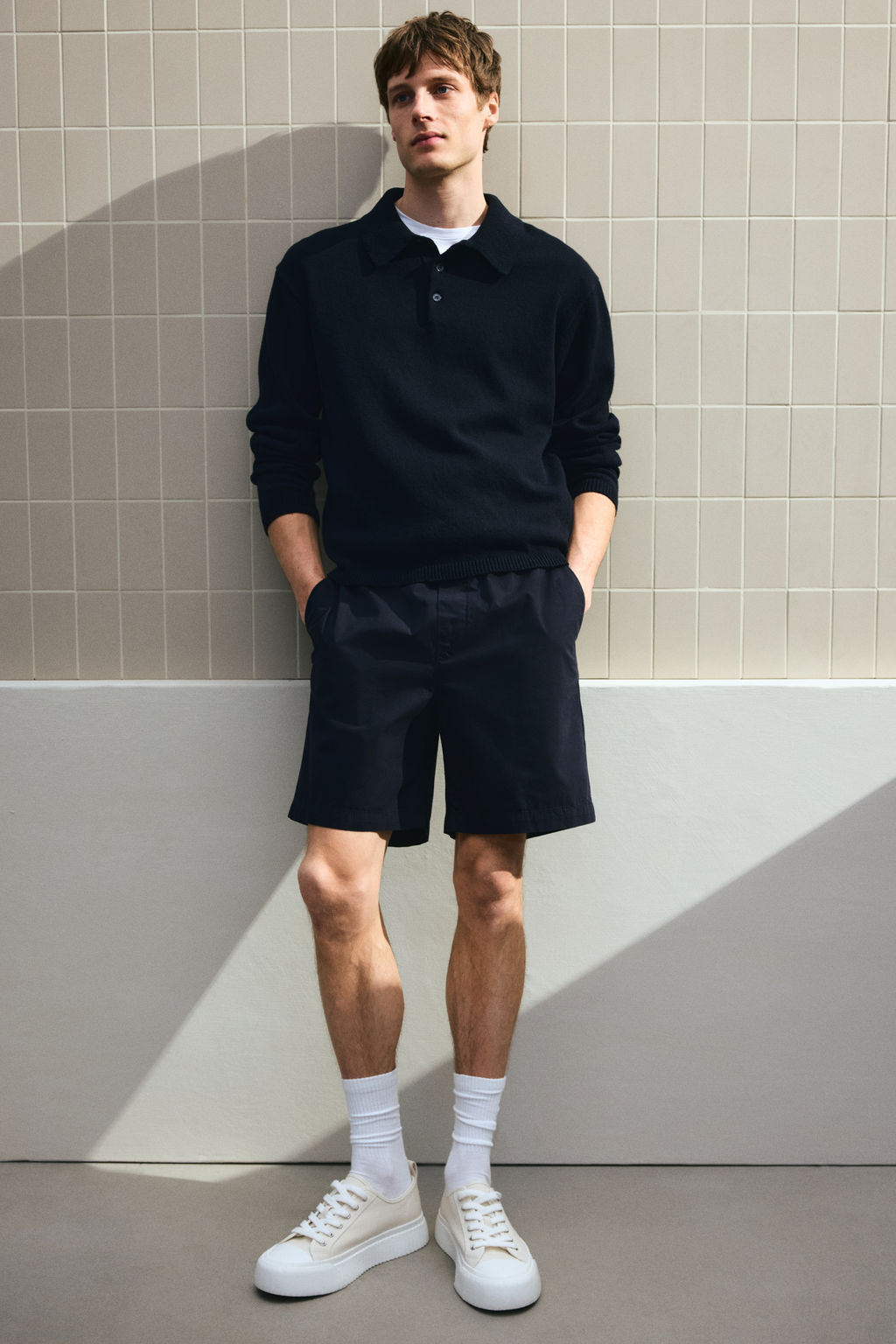Pantal?n corto de lona Regular Fit - H&m фото 7