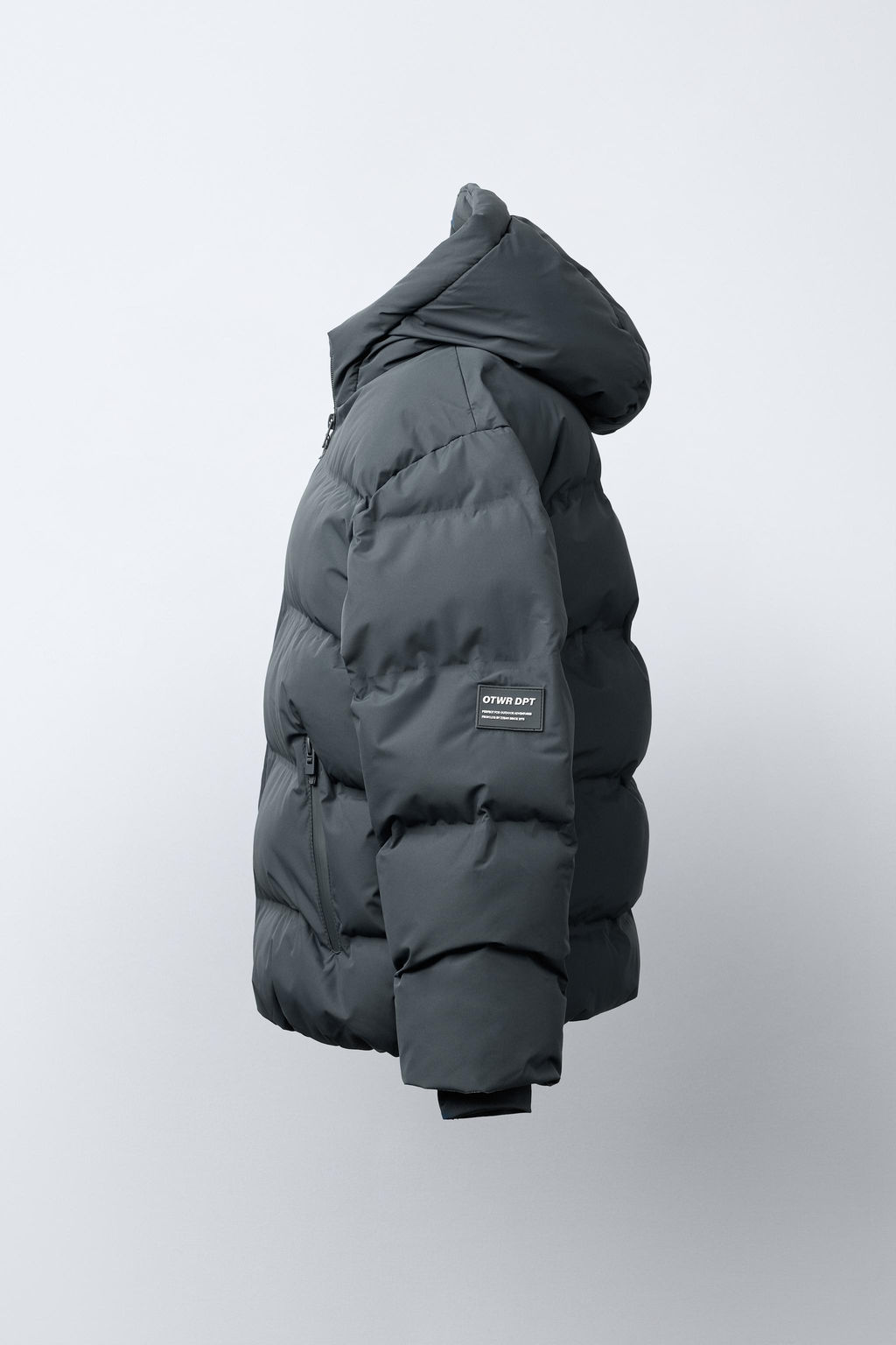 ABRIGO ACOLCHADO ETIQUETA WATER REPELLENT / Gris - Zara фото 3