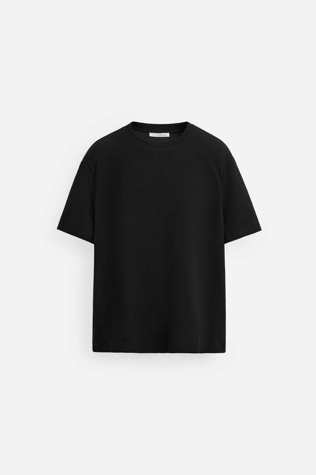 COMPACT PIQUE T-SHIRT - Zara фото 15