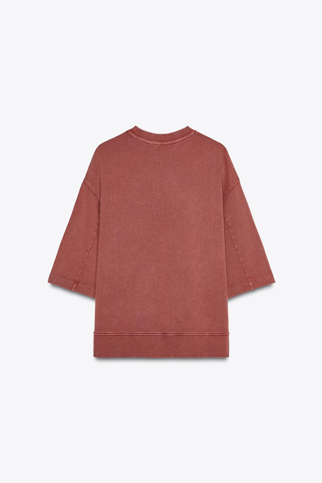 FADED-EFFECT OVERSIZE SWEATSHIRT - Zara фото 22