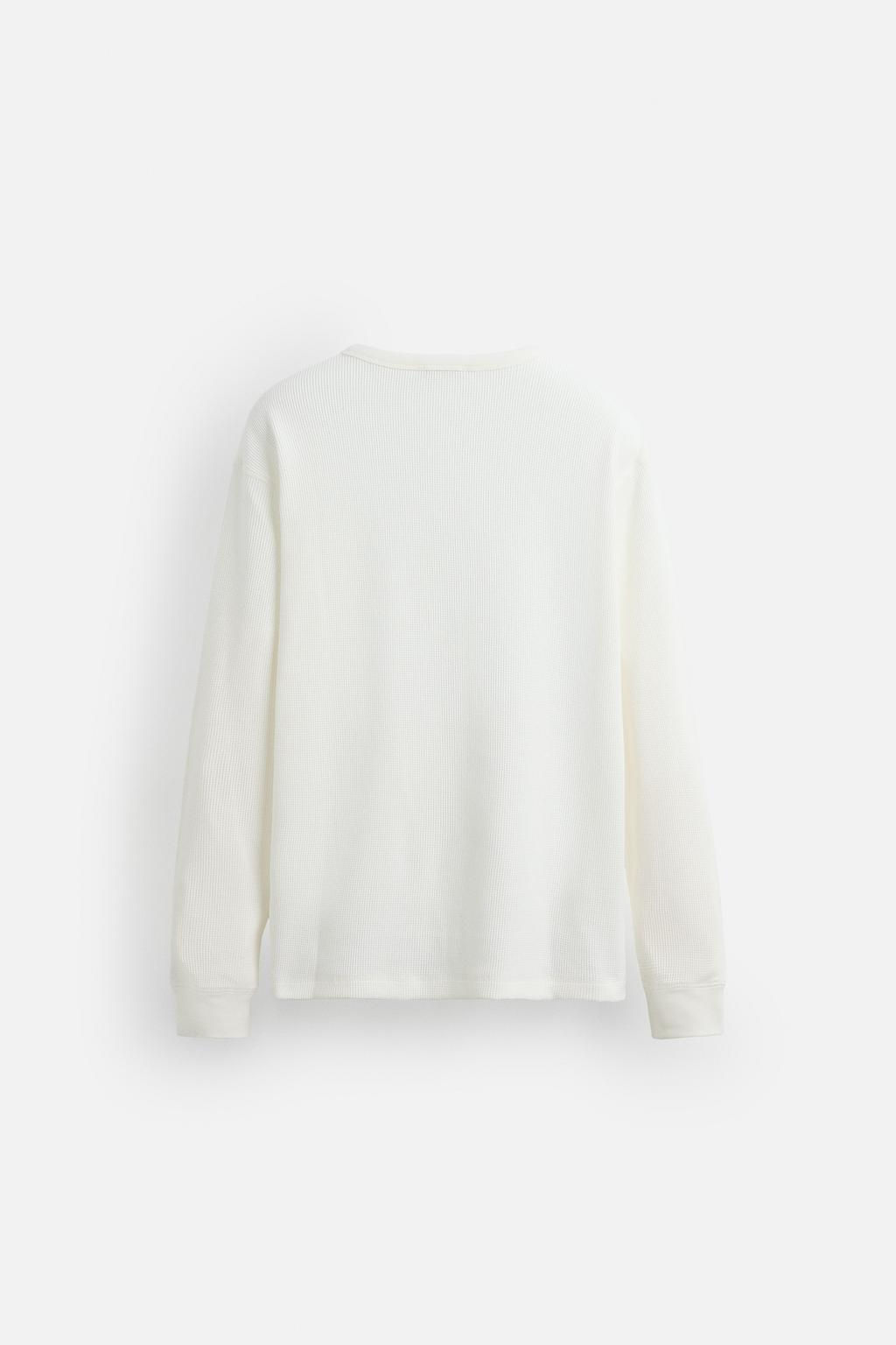 BUTTON-NECK T-SHIRT - Zara фото 8